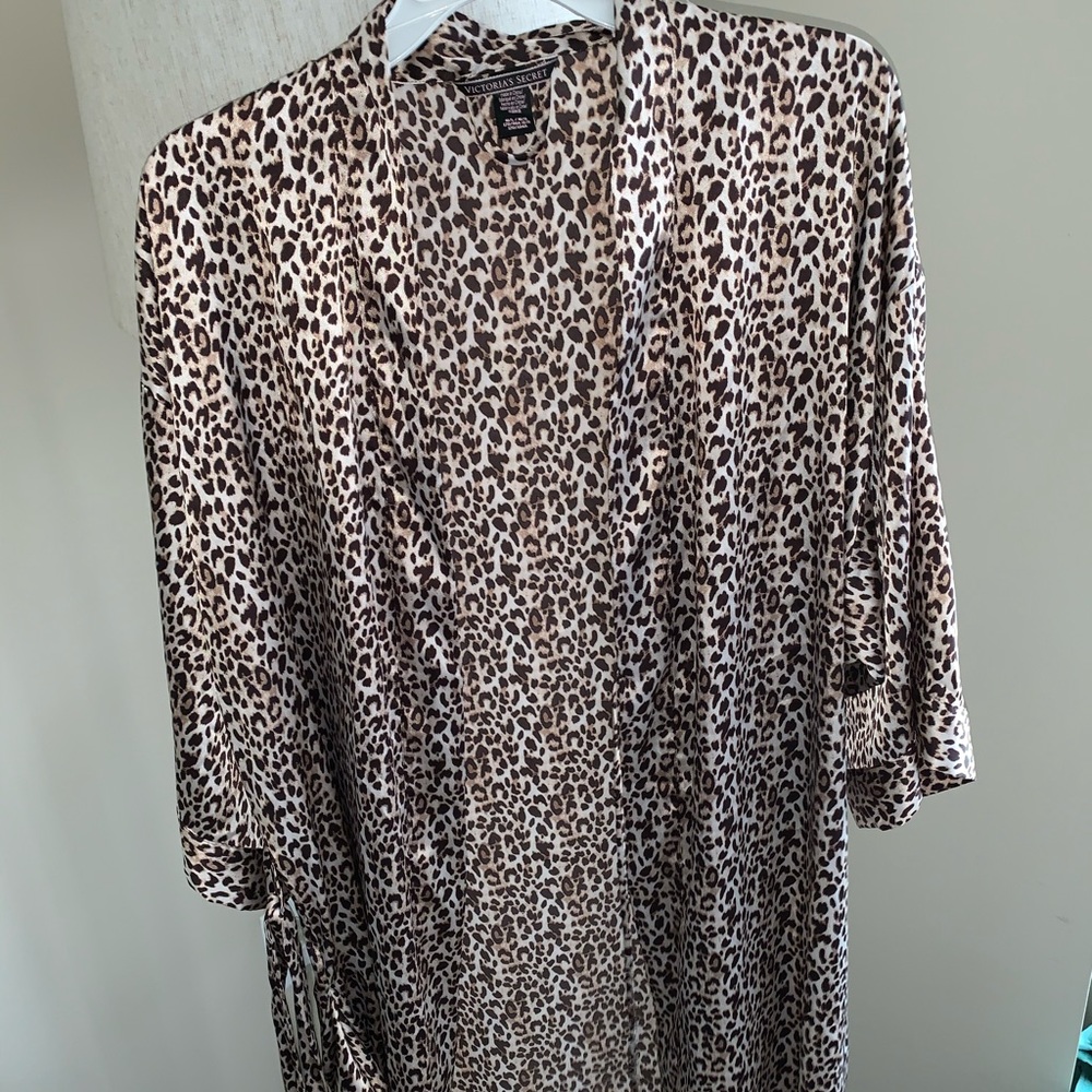 Victoria’s Secret Cheetah Print & Royal Blue Robe